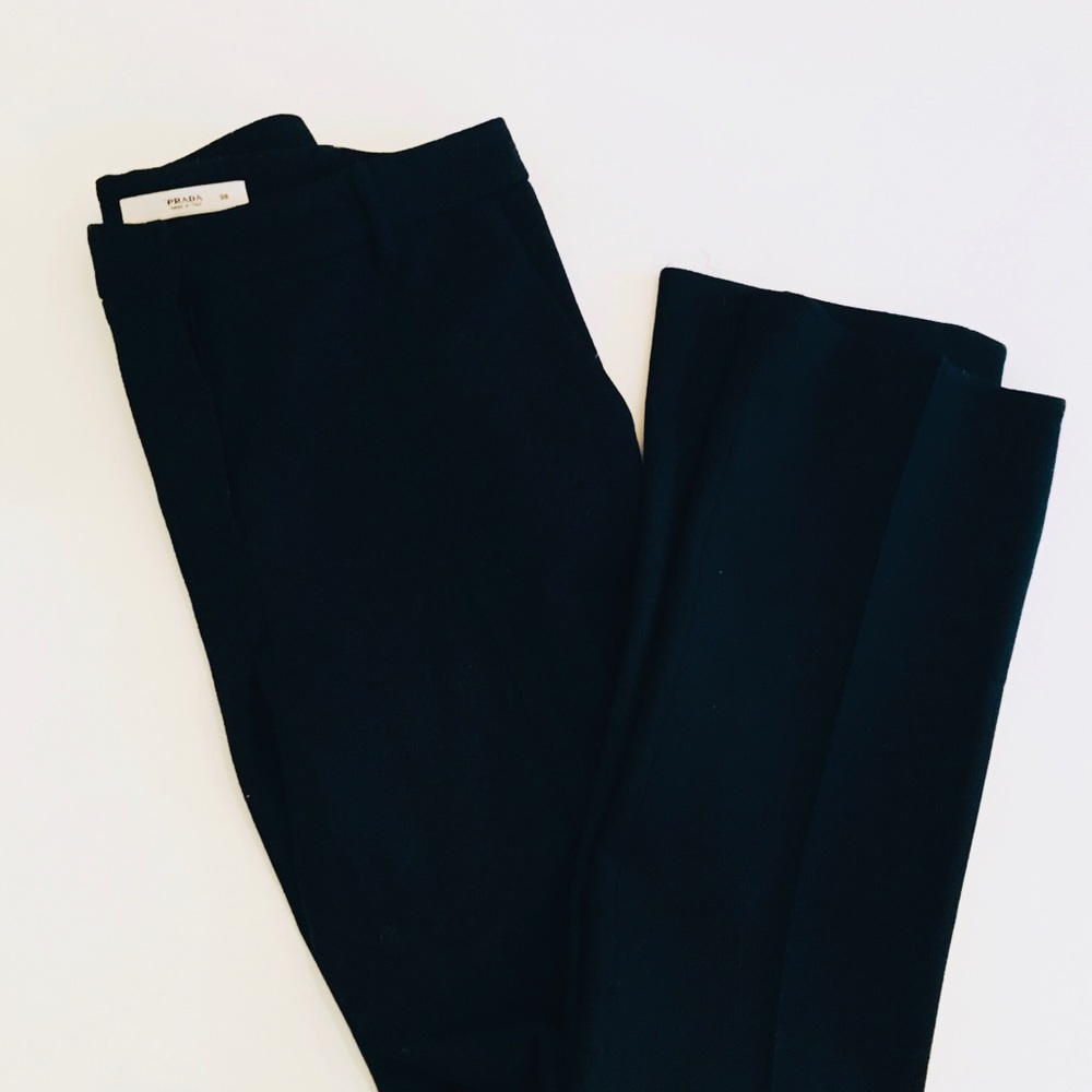Prada Classic Wool Pant | black straight leg